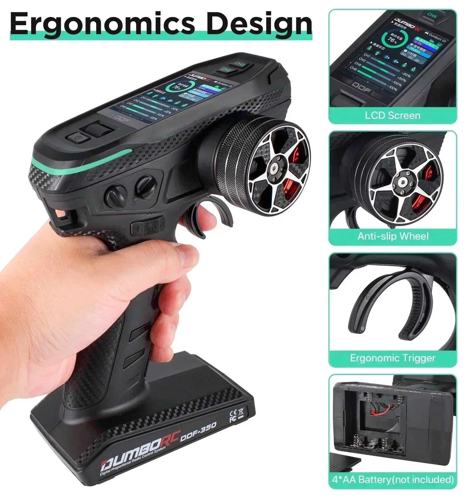 DUMBORC DDF-350 10CH RC Remote - Drone Racing Receiver ulasan dan harga