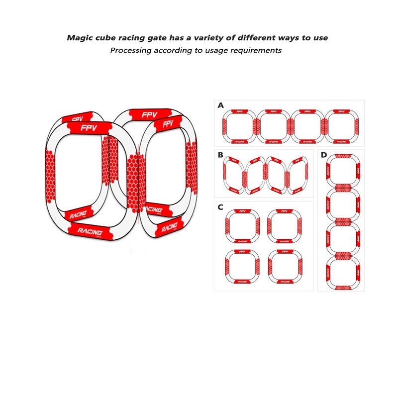 780mm FPV Racing Gate Goal Wit - Drone Racing Flag ulasan dan harga