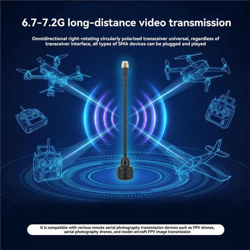 [NEW!A25P】 6.7-7.2Ghz SMA Ante - Drone Racing Antenna ulasan dan harga