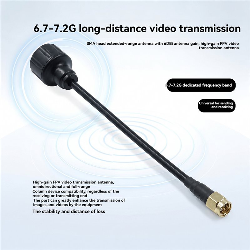 [NEW!A25P】 6.7-7.2Ghz SMA Ante - Drone Racing Antenna ulasan dan harga