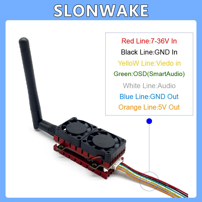 SLONWAKE 5.8G 48CH 4.2W VTX Ad - Drone Racing Transmitter ulasan dan harga